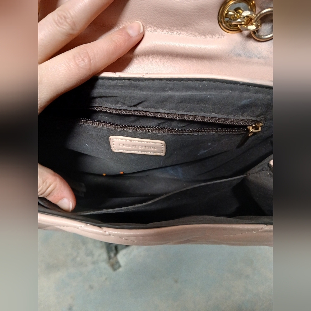 Call It Spring Baby Pink Quilted Handbag Or Crossbody Bag - Picture 13 of 14